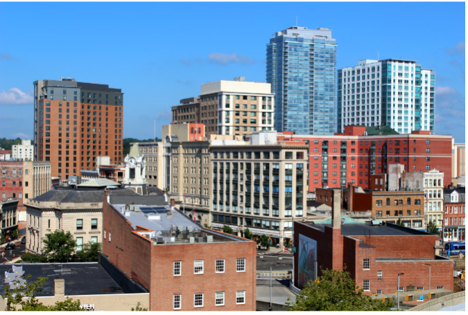 CT city business district